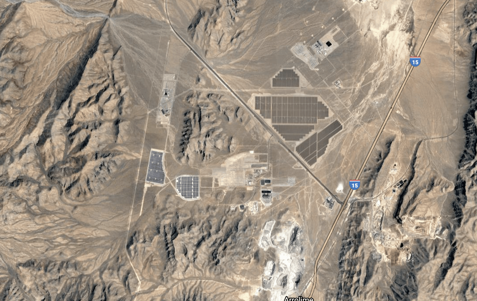 Satellite image of Nevada location