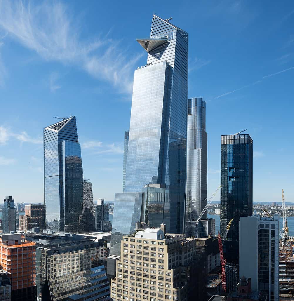 Hudson Yards viewed from the top of Hudson Commons