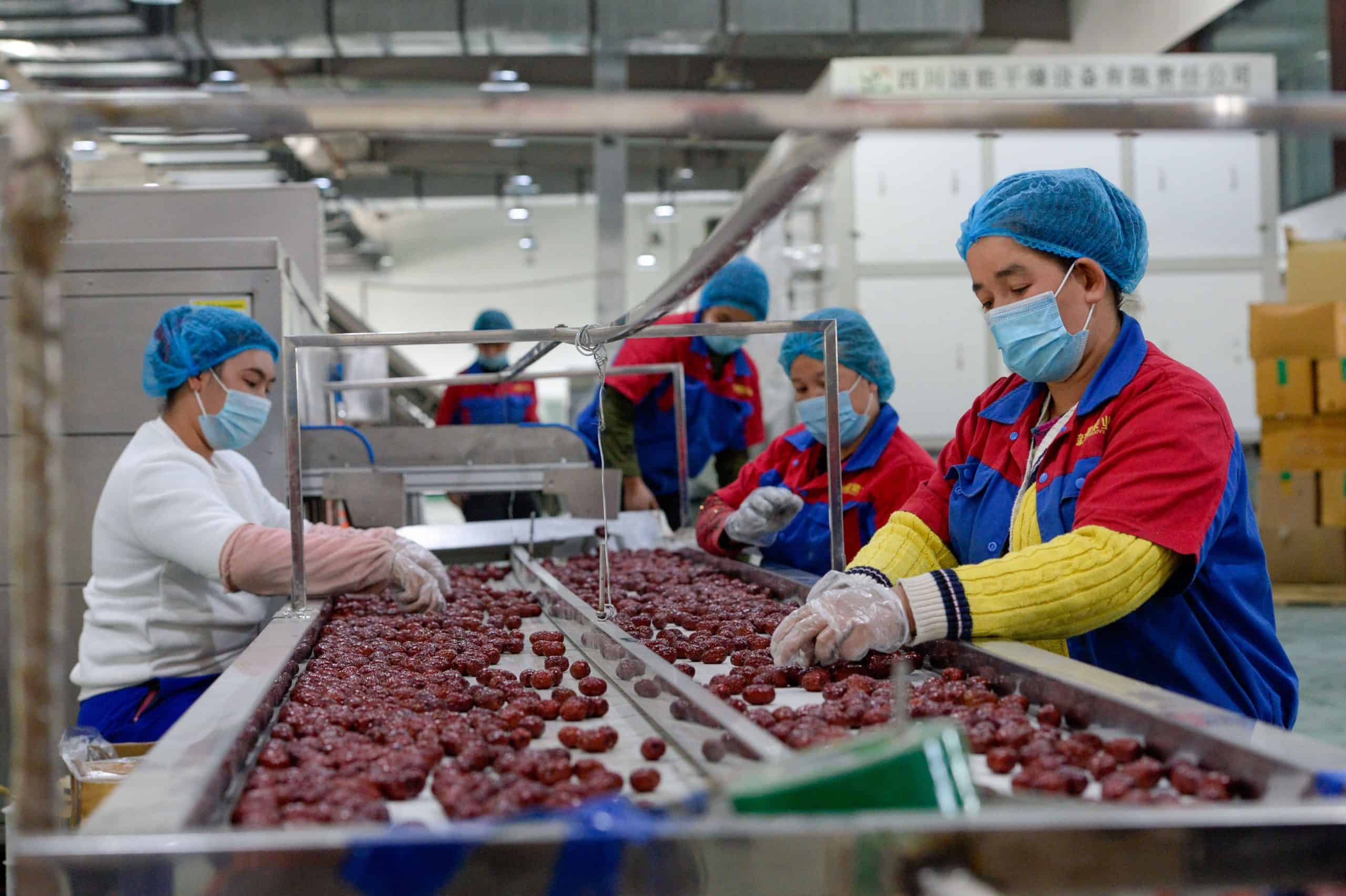 Xinjiang dates being processed.